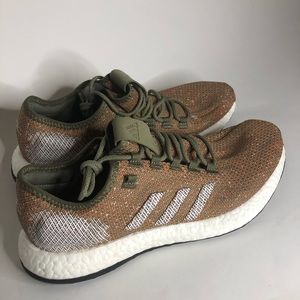 Adidas Pure Boost Men's Raw Khaki Orange Sz 12 NWT